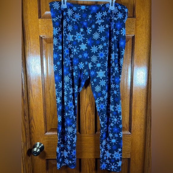 Cuddl Duds Climate Right XL Snowflake Pajama Pants Blue - Picture 1 of 3